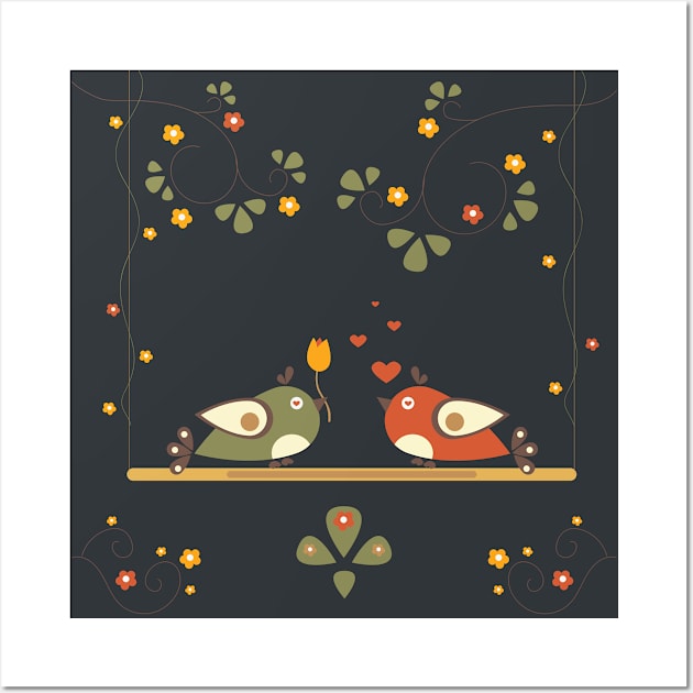 Cute Birds Wall Art by Kristina Stellar Scandinavian Land